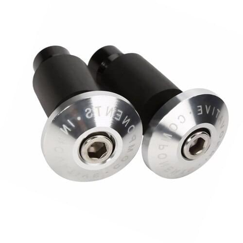 2x 7/8" 22mm Universal CNC Motorcycle Road MTB Bike Handlebar Cap Hand Grips Bar End Plugs For Honda Yamaha Suzuki Kawasaki