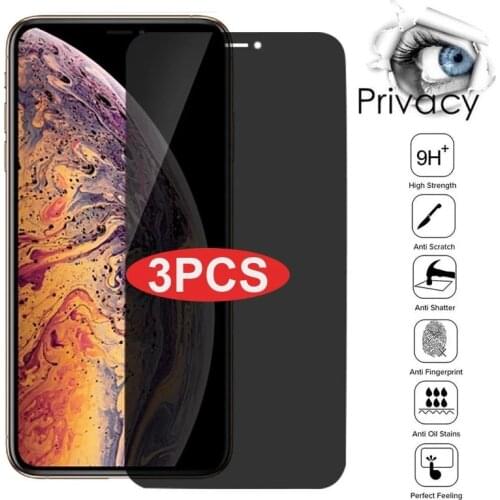 3PCS Magtim Anti-Spy Screen Protector For iPhone 12 11 Pro Max Tempered Glass For iPhone X XS MAX XR 7 8 6S PLUS Privacy Glass