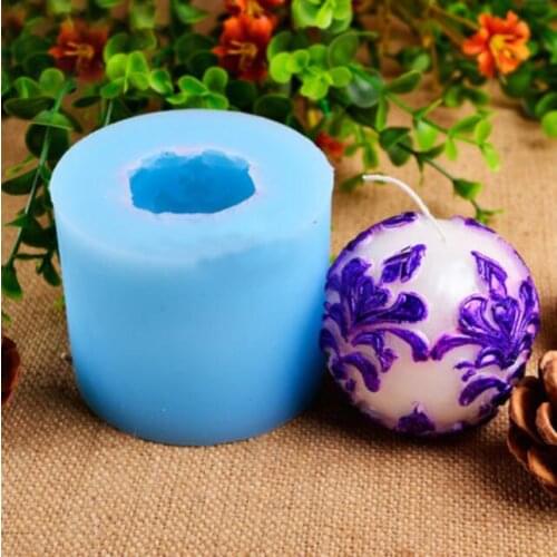 3D Ball Shape Silicone Candle Mold with Classic Relief for DIY Handmade Soap Mould Craft Resin Clay molds aroma stone moulds