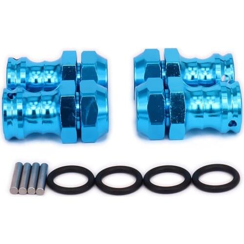 4PCS Wheel Hex Hub M17 M23 Long Extension Adapter Anti-Dust Combiner Coupler For 1/8 Rc Model Car RCAWD Alloy Parts Hsp