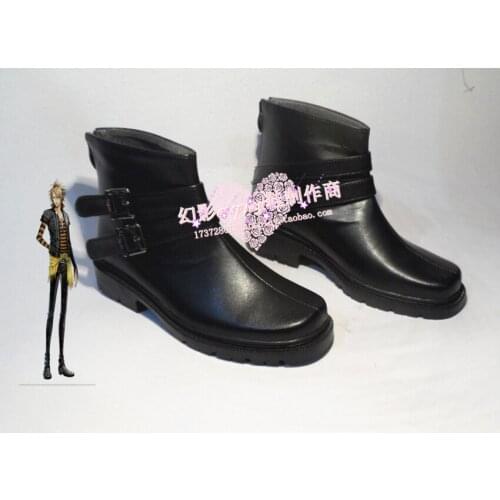 Amnesia Toma Halloween Black Halloween Short Cosplay Shoes Boots H016
