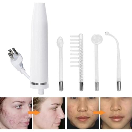 Electrotherapy Wand Glass Tube High Frequency Facial Machine Acne Skin Tightening High Frequency Facial Skin Care Face Massager
