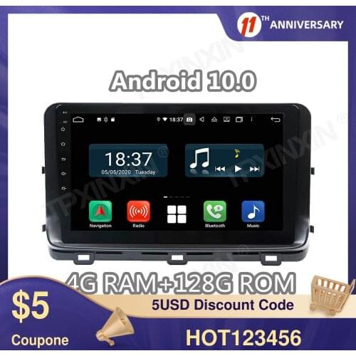 For KIA Ceed 2020 Touch Screen 4+128G Android 10.0 GPS IPS Car Multimedia Player Headunit Audio Radio Navigtion Tape Recorder