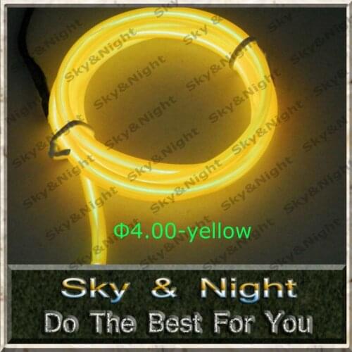 Decoration electroluminescent wire 100M D type-Yellow with 220V inverter with free shipping