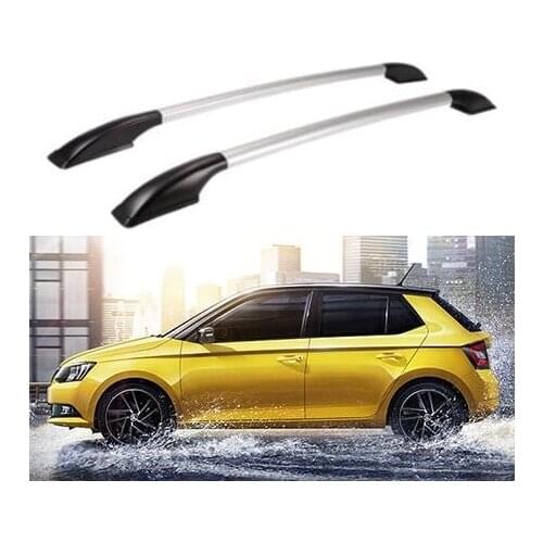 For Skoda Fabia hatchback Car Aluminum Alloy Roof rack Luggage Carrier bar Decorative Car accessories