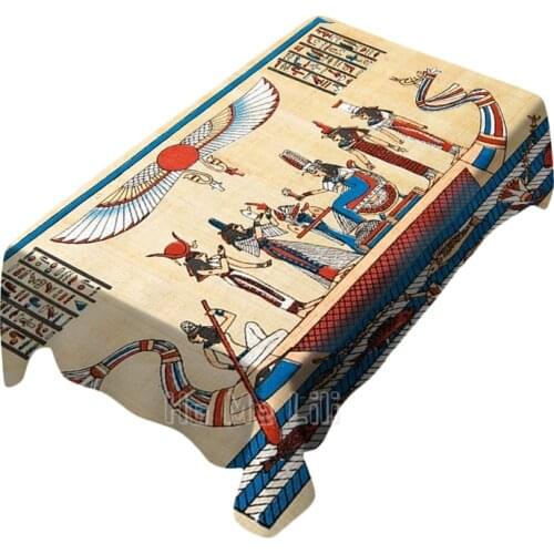 Ancient Egyptian Sanxingdui Historical Culture Antique Tablecloth Indoor And Outdoor Art Decoration