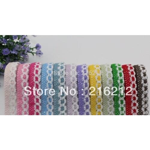Double colors sunflower designs lace Fabric Tape/Cotton lace tape for DIY