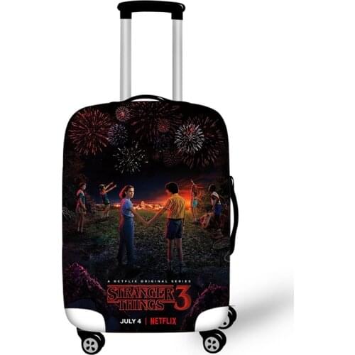 18-32 '' Stranger Things Elastic Luggage Protective Cover Trolley Suitcase Dust Bag Case Travel Accessories