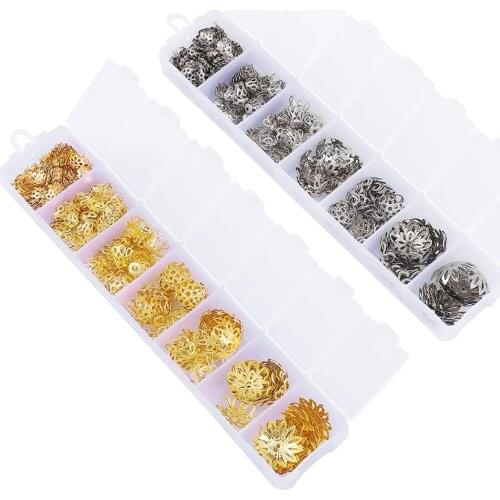 DIY Jewelry Findings Tool Kit Alloy Beads Caps/End Caps/Cord Caps/Tassel Earring Hooks For DIY Jewelry Making Accessories