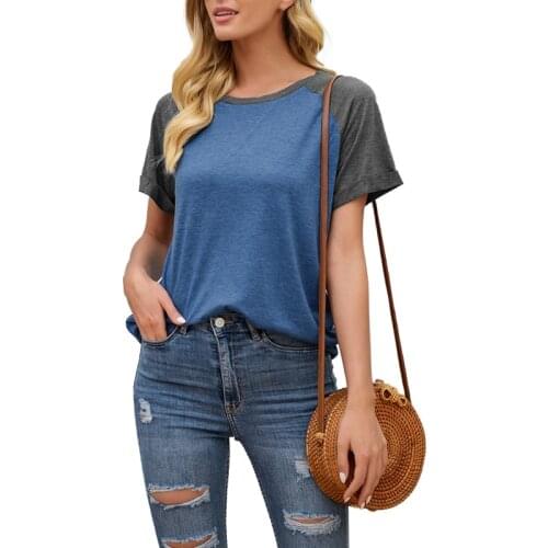 Summer Short-sleeved Tshirt Women Solid Color Casual Loose O Neck Streetwear Tee Tops