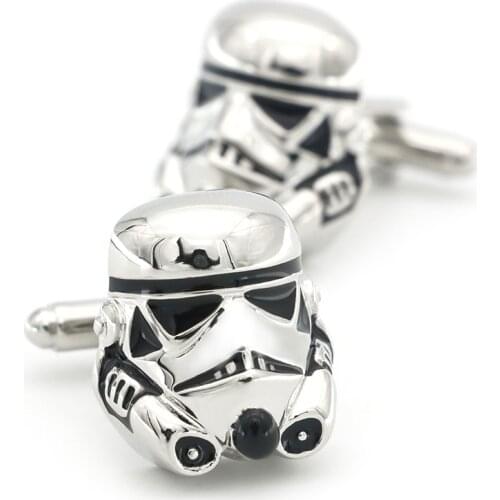 Mens Stormtrooper Cuff Links Copper Material Silver Color