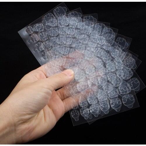 10 Sheet/pack Transparent Double Sided Adhesive Taba Nail Stickers Fingernail Art False Nail Tips Extension Tools