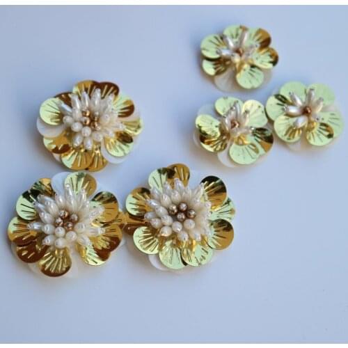 6pc/lot DIY handmade flower patches for clothing Embroidered sew on patch for clothes sewing applique parches for jacket
