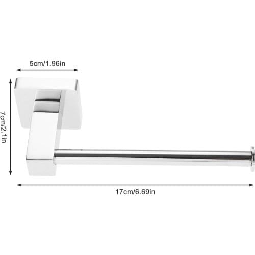 Stainless Steel Chrome Resist Bathroom Toilet Roll Holder Wall Mounted Toilet Roll Single Bar 170mm