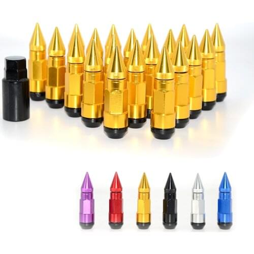 2019 New Product Car Styling Wheel Nuts M12X1.5 Racing Composite Nut Anti Theft Steel Lock Wheel Lug Nut Bolt With Spikes