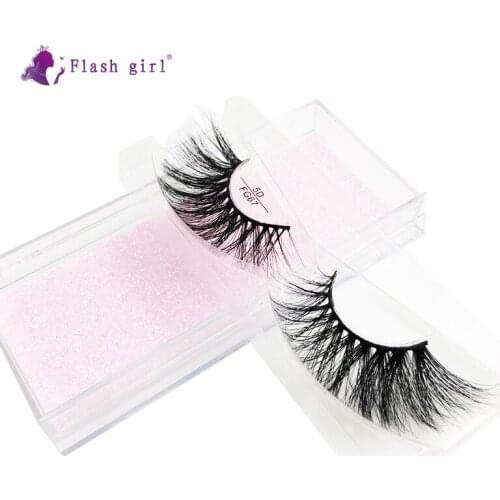 New Arrival 1 Pair 5D Mink Eyelashes Wispy Natural Eye Lashes Reusable Handmade Fake Eyelash Extension For Daily Makeup FG67