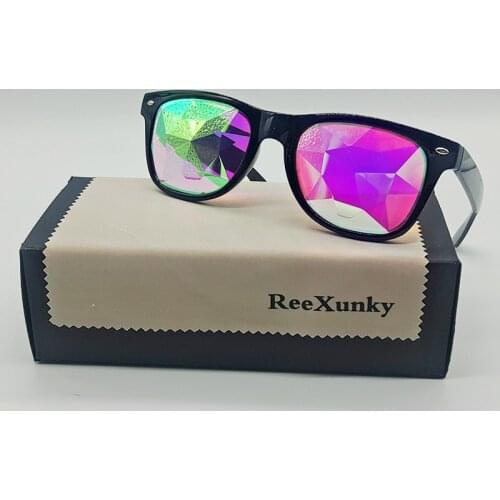 Party Kaleidoscope Glasses For Women Men Rave Festival EDM Futuristic Sunglasses Diffracted Lens Retro Kaleidoscope Eyewear Top