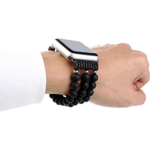 Watchband Agate Solid Metal Buckle Belt Stylish Watch Strap for Apple Watch SE Series 6 5 4 3 Band 44mm 40mm 42mm 38mm Wristband