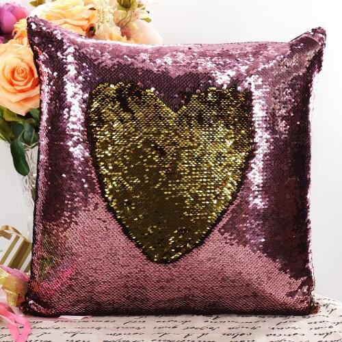 Magic Sequin Pillowcase Throw Pillow Mermaid 40x40cm 45x45cm Cushion Cover Decorative Reversible Sequin Pillow Case for Car Sofa