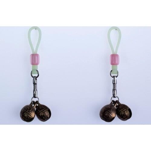 15% off copper bell nipple clamps Alternative sex toys night-luminous rubber breast clip overcast female breast clip massage