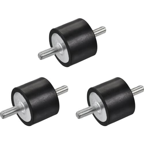 Uxcell M8 Rubber Mounts, Male/Male Shock Absorber, D40mmxH30mm 3pcs