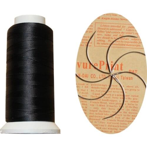 1 Roll Black Color Nylon Weaving Thread / High Intensity Polyamide Nylon Thread+ 3 Pcs Weaving Needles Free China Small Packet