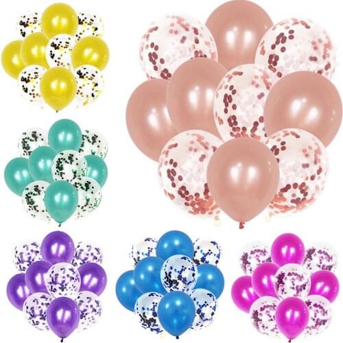 10pcs/set Confetti Balloon for Wedding Decoration 12inch Latex Balloons for Kids Adult Birthday Party Decor Baby Shower Supplies