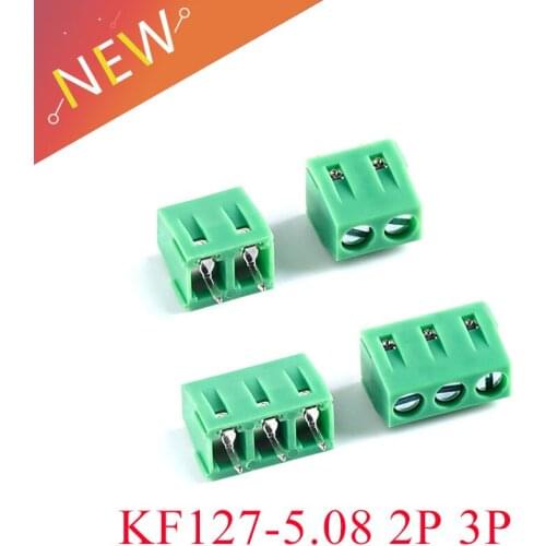 10pcs KF127 5.08MM Pitch PCB Screw Terminal Blocks Connector 2P 3P 300V10A KF127-5.08
