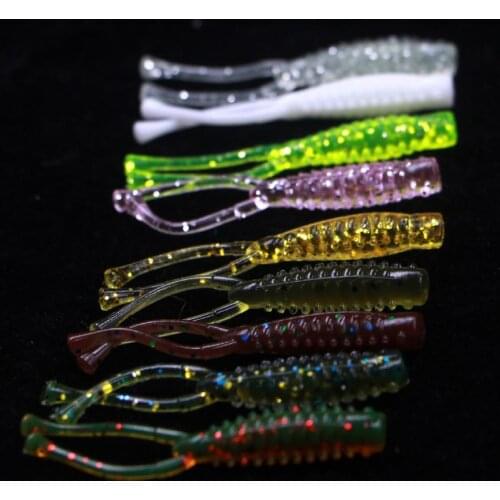 10Pcs/Set 4.2cm Double Tail Soft Lure Bionic Fake Fish Baits Fishing Accessories Sea Fishing Tackle Fittings Bait Wholesale