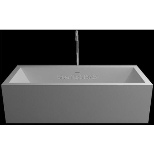 1800x800x520mm Solid Surface Stone CUPC Approval Bathtub Rectangular Freestanding Corian Matt Glossy Finishing Tub RS6577