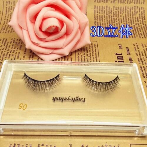 2015 New 3D Fashion Bushy Cross Natural False Eyelashes Mink hair Handmade Eye Lashes 3D-F05 Free shipping