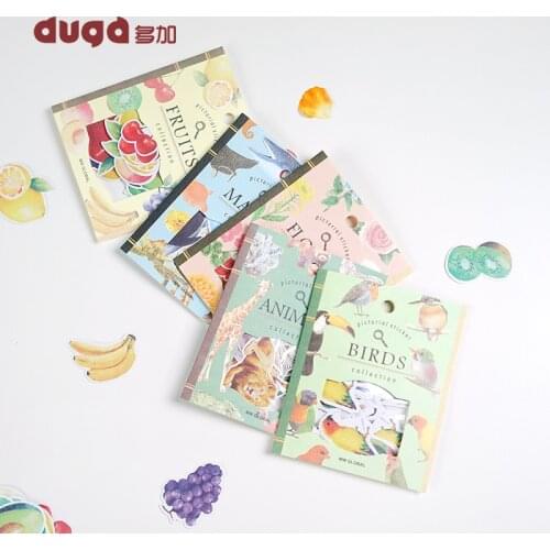 30pcs/lot cartoon Potted Plant Animal Flowers Decorative Stickers Scrapbooking Stick Label Diary Stationery Album Stickers