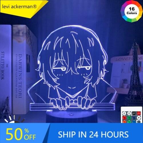 Bungo Stray Dogs Osamu Dazai Lamp for Room Decor Friend Birthday Gift Gadget Nakahara Chuya Night Light Anime Neon Light Dazai