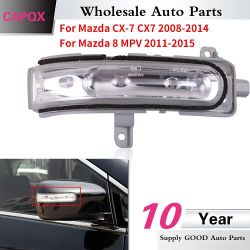 CAPQX Side Mirror Turn Signal Lamp Blink light For Mazda CX-7 CX7 2008-2014 For Mazda 8 MPV 2011-2015 View Mirror Repeater Lamp