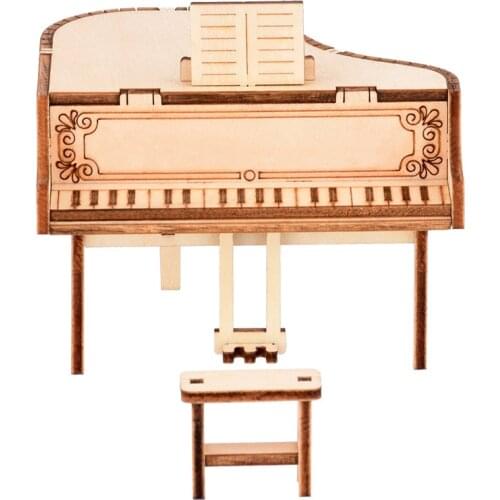 Wooden 3D 3D Puzzle Model 2 Large Board Small House 6-Year-Old Childrens Puzzle Toy Assembled Model Sound Box Craft Wood