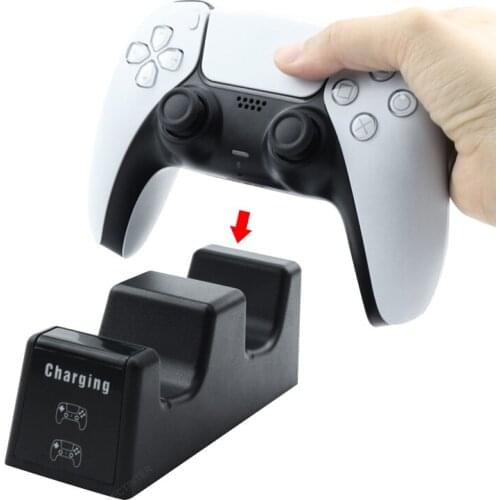 Dual Fast Charger for PS5 Wireless Controller Type-C USB Charging Cradle Dock Station for Sony PlayStation5 Joystick Gamepad