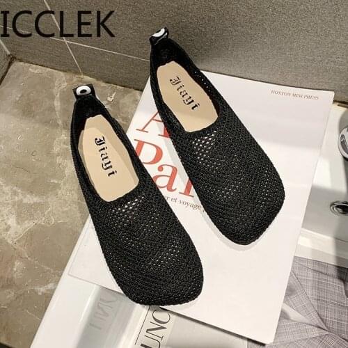 Breathable Women Flats Healthy Walking Mary Jane Shoes Sporty Mesh Sport Running Mother Gift Light Flats 35-43 Size