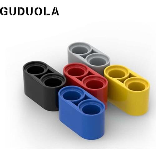 Guduola 43857 Technic Beam 2 Liftarm 1x2 Straight MOC Building Blocks Educational DIY Creative Toys for Kid 100 pcs/lot