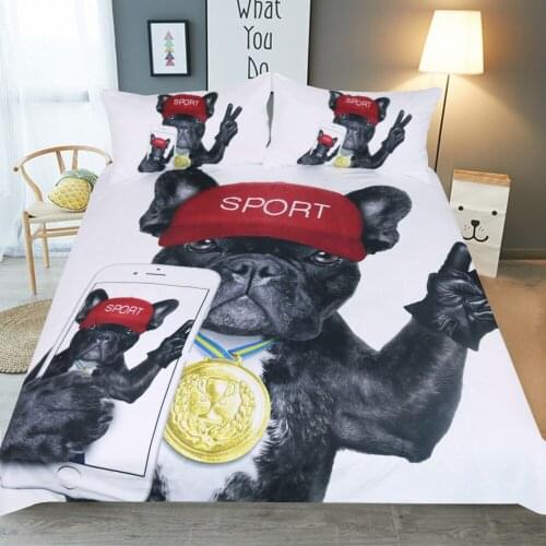 Dog Bedding Set Single Double Comforter Cover 3D Sausage Dog,cat Dachshund California King Queen