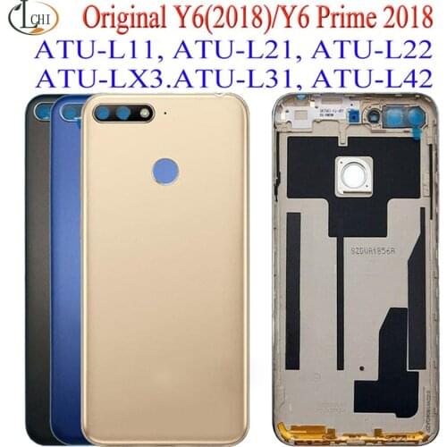 For Huawei Y6 2018 Prime battery cover Door Housing Case Rear For Huawei Y6 2018 Back Battery Cover With Power Volume Button