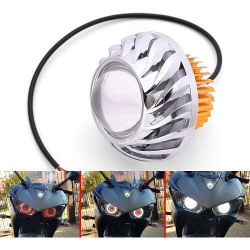 Motorcycle Headlight Bulbs Hi Lo Strobe beam Double Halo Angel Devil Eye For YAMAHA XMAX 125/250/300/400 Iron Max NMAX 125 R120