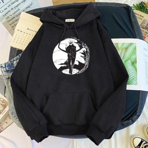 Jujutsu Kaisen Anime Male Hooded Sweatshirt Funny Cartoon Autumn Clothing Harajuku Casual Tracksuit Men Warm Oversized Pullover