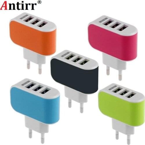 New arrival 3USB ports 3.1A usb AC us wall charger home plug for samsung S8 Plus note 8for blackberry for iphone 4 5 6 7 8 x
