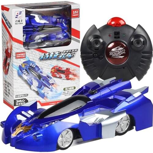 Climbing Wall Car RC climbing Wall Tank climbing Wall Racing Car Rechargeable Stunt 360° rotating Electric Suction Wall Car Toys