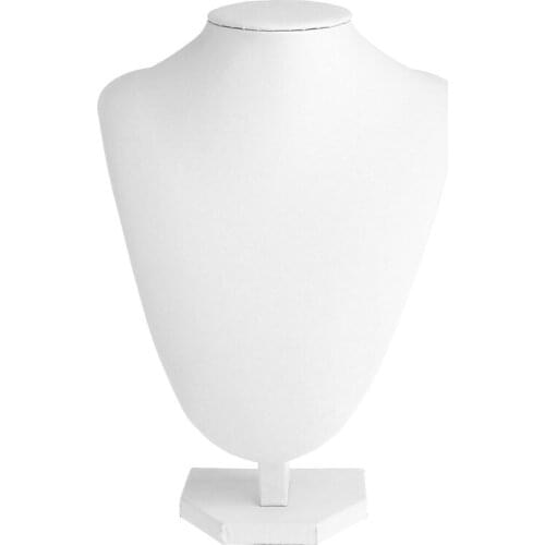 2020 New Faux Leather Mannequin Necklace Pendant Jewelry Bust Neck Display Stand Holder