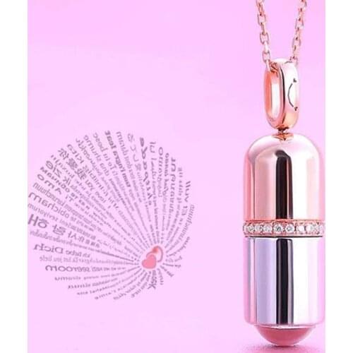 New Steel Necklace In 100 Languages I Love Pendant Jewelry You Steel Diamond-Encrusted Explosion Stainless Style C H9Z4