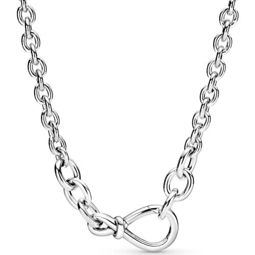 The new S925 silver symbol eternal sterling silver necklace do personality fashion DIY jewelry 520 mothers day gift