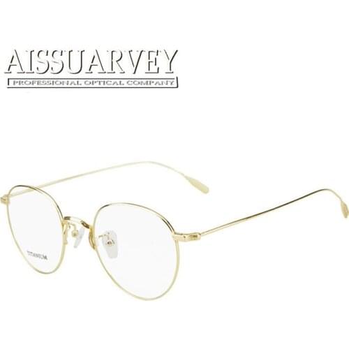 Pure Titanium Eyeglasses Frames Optical Glasses Prescription Clear Lenses Women Men Designer Top Quality Round Vintage Eyewear