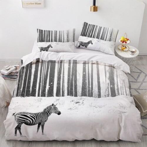 Bed linen bedding sets euro/Double/family sets Bedspread for home Free Shipping russia goods for home and comfort Animal zebra