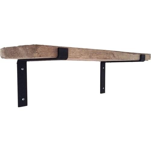 Rustic Industrial L Bracket Wall Hanger Shelf Rack Bookshelf Holder Hardware for Home Office Kitchen, Rust Oil Free